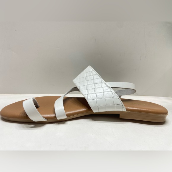 NEW L'artigiano Lucchese Women’s Toe Loop Sandals White Made in Italy Size 7.5 - Picture 6 of 8